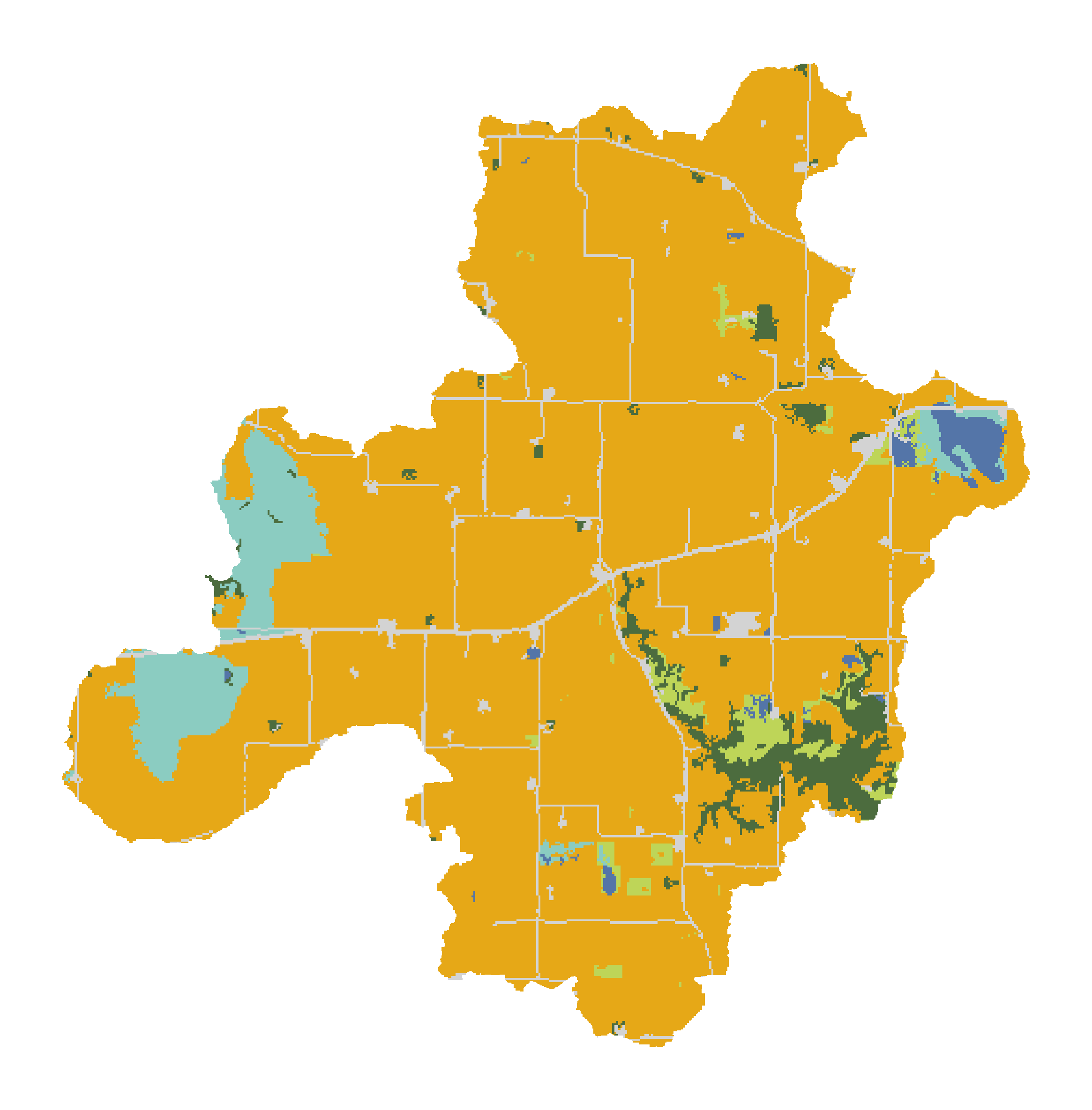 Baseline map showing land use patterns